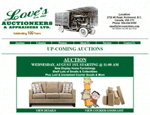 Tablet Screenshot of lovesauctions.com